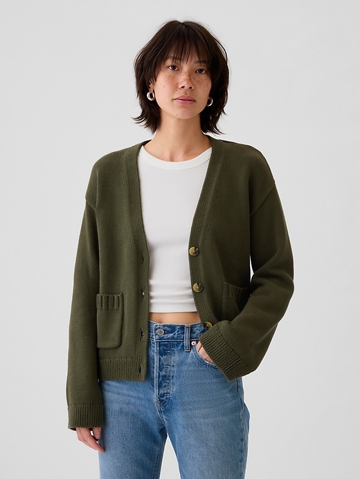 Image number 1 showing, Pocket Cardigan Sweater