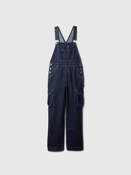 Image number 4 showing, Relaxed Denim Cargo Overalls