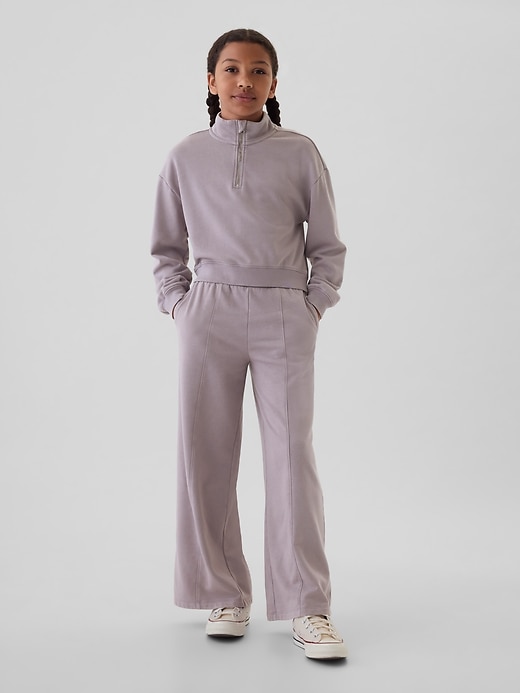 Image number 3 showing, Kids VintageSoft Half-Zip Cropped Pullover