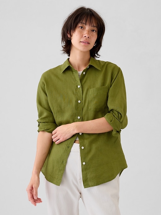 Image number 1 showing, 100% Linen Big Shirt