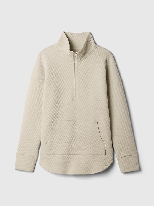 Image number 4 showing, GapFit Quilted Jacquard Half-Zip Pullover