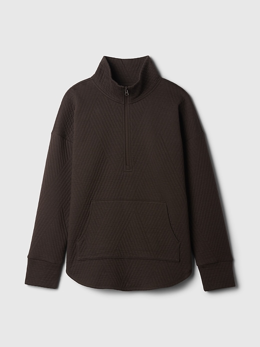 Image number 4 showing, GapFit Quilted Jacquard Half-Zip Pullover