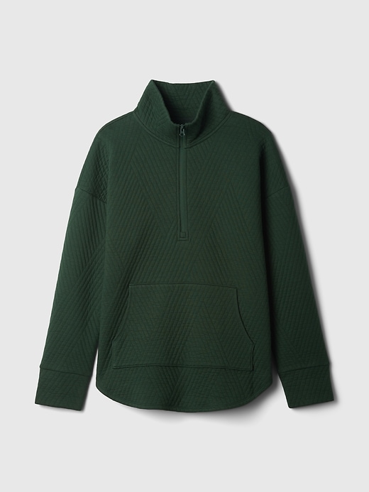 Image number 4 showing, GapFit Quilted Jacquard Half-Zip Pullover