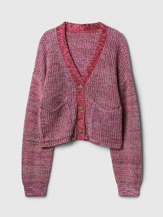 Image number 5 showing, Kids Shaker-Stitch Cropped Cardigan