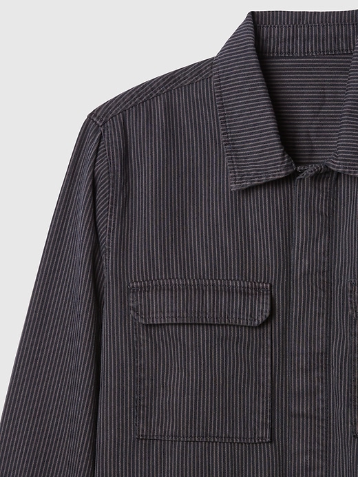 Image number 4 showing, Railroad Stripe Denim Overshirt