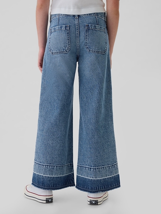 Image number 3 showing, Kids High Rise Stride Wide-Leg Ankle Jeans