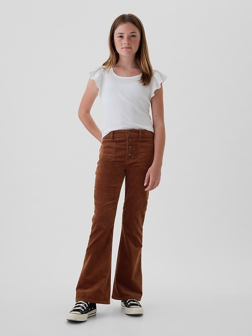 Image number 1 showing, Kids High Rise Corduroy '70s Flare Pants