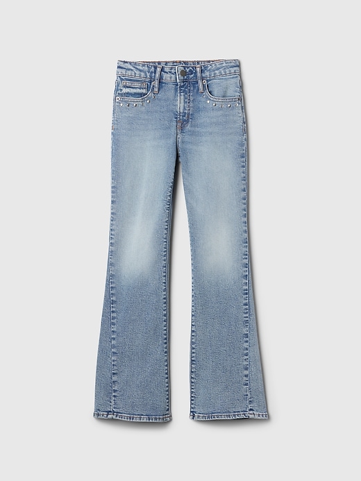 Image number 5 showing, Kids High Rise Studded '70s Flare Jeans