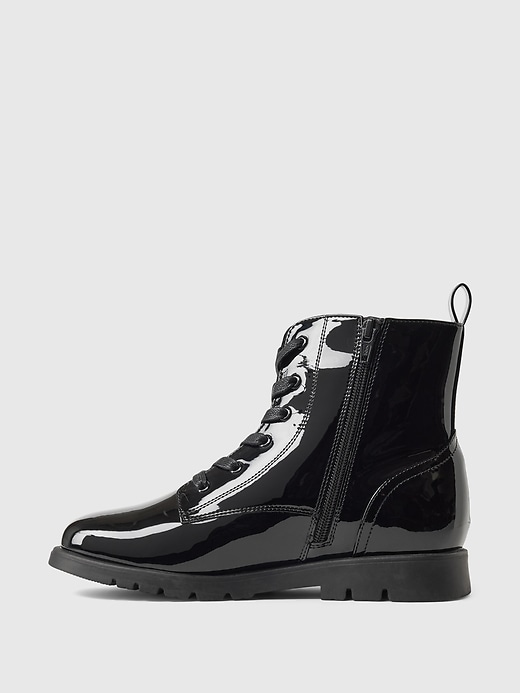 Image number 5 showing, Kids Vegan Patent Leather Boots