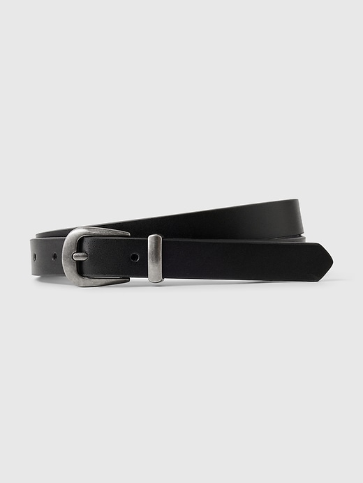 Image number 1 showing, Vegan Leather Thin Western Belt