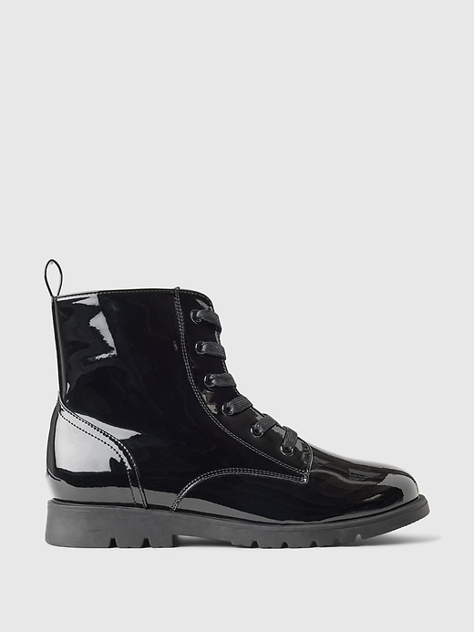 Image number 1 showing, Kids Vegan Patent Leather Boots