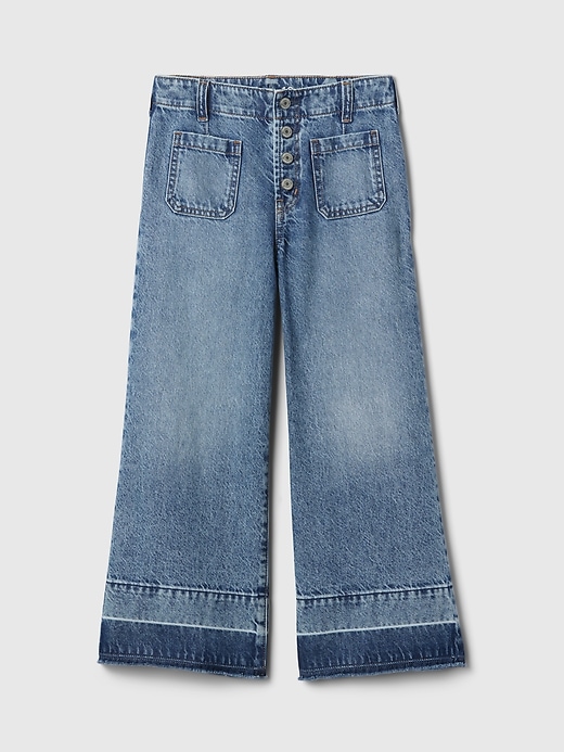 Image number 5 showing, Kids High Rise Stride Wide-Leg Ankle Jeans