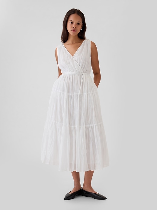 Image number 1 showing, Pleated Tiered Maxi Dress