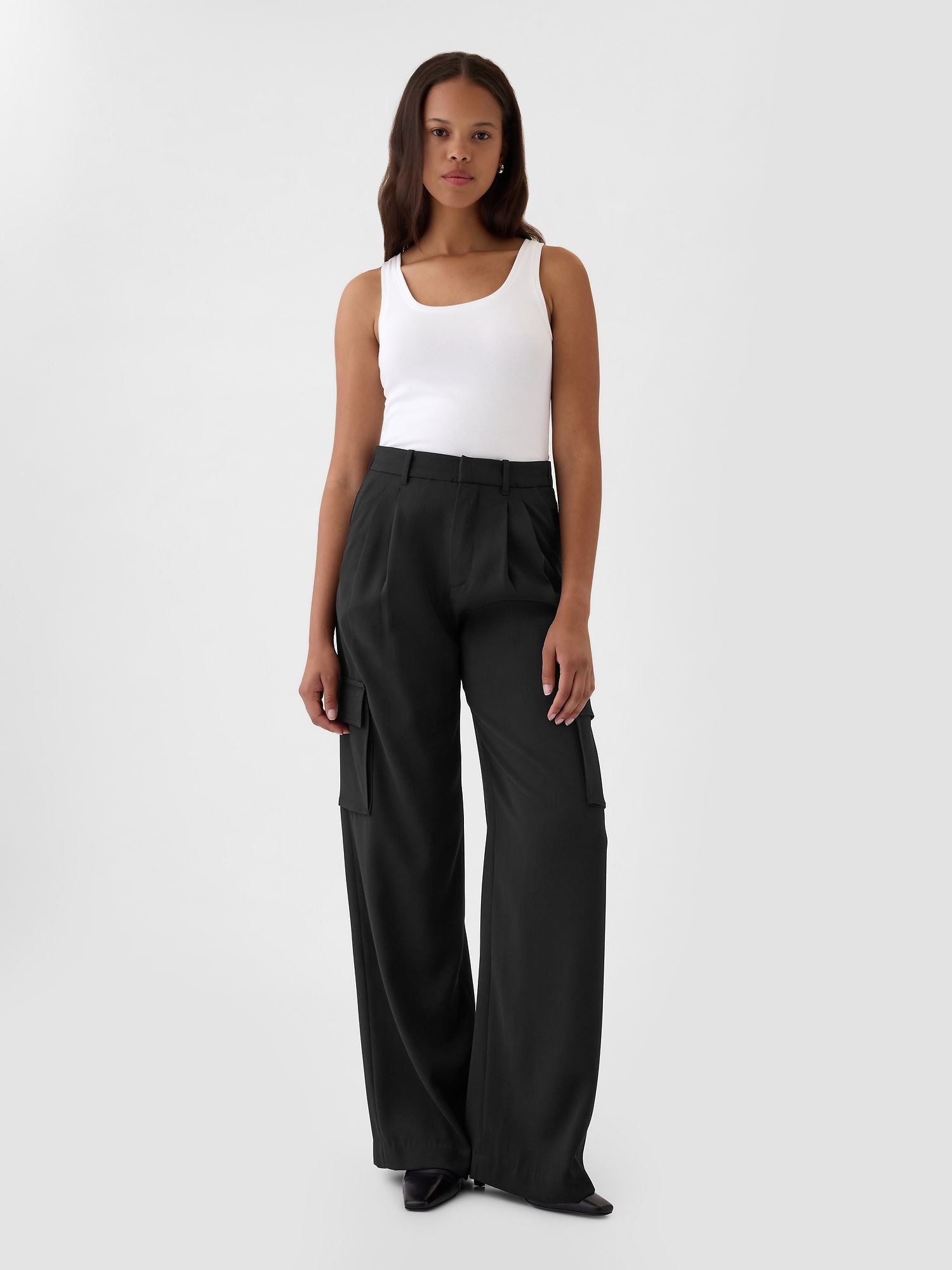365 High Rise Cargo Pleated Trousers