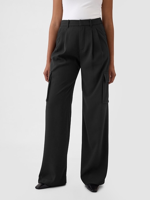 Image number 2 showing, 365 High Rise Cargo Pleated Trousers