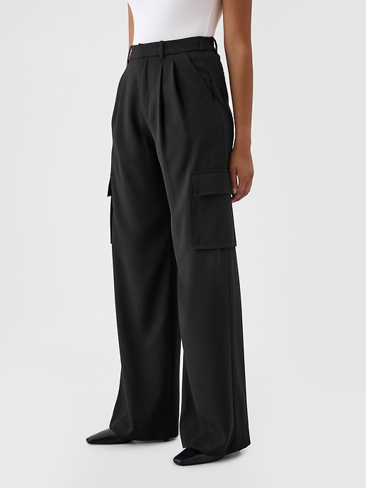 Image number 3 showing, 365 High Rise Cargo Pleated Trousers