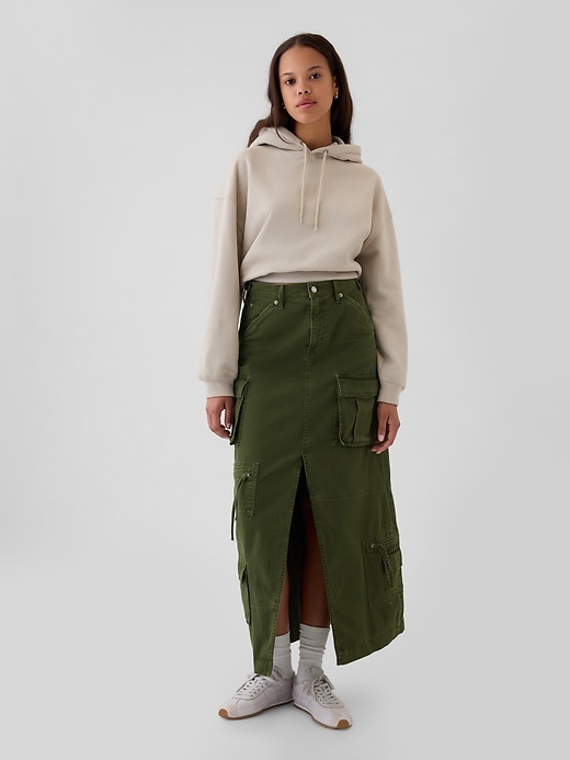 Image number 1 showing, Cargo Maxi Skirt