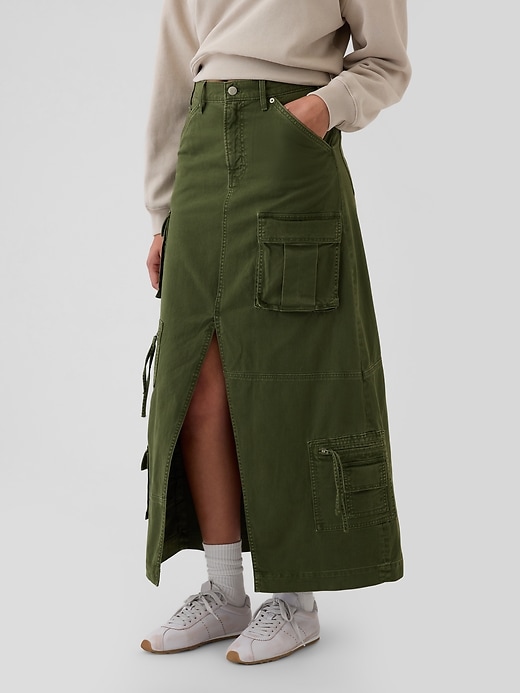 Image number 3 showing, Cargo Maxi Skirt