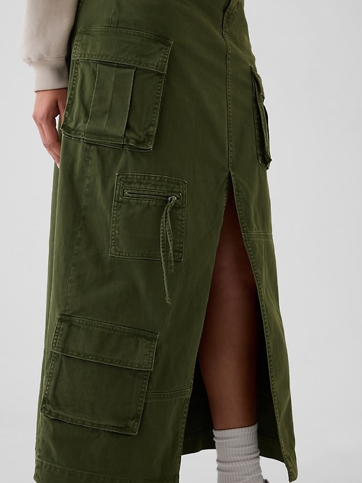 Image number 4 showing, Cargo Maxi Skirt