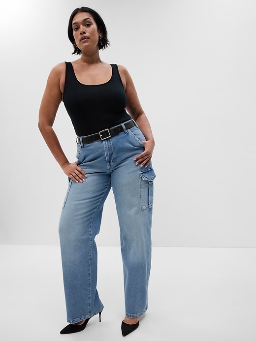 Image number 4 showing, Mid Rise '90s Loose Cargo Jeans
