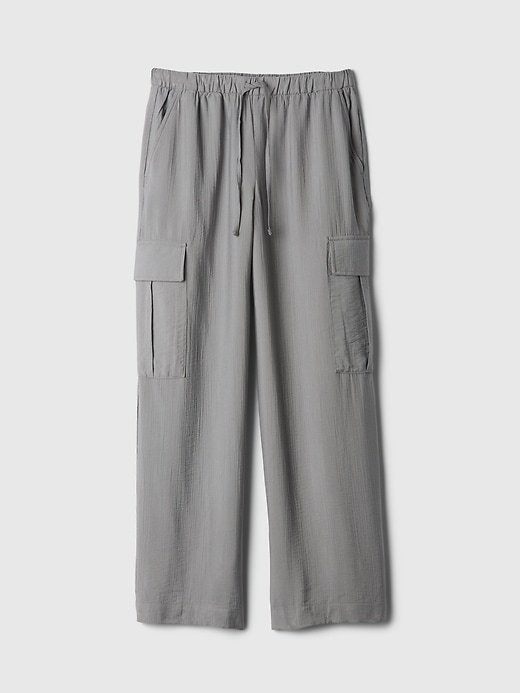 Image number 7 showing, High Rise Crinkle Texture Pull-On Cargo Pants