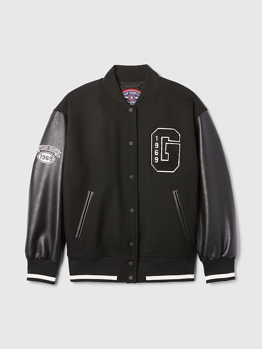 Image number 5 showing, Wool Varsity Logo Boyfriend Jacket