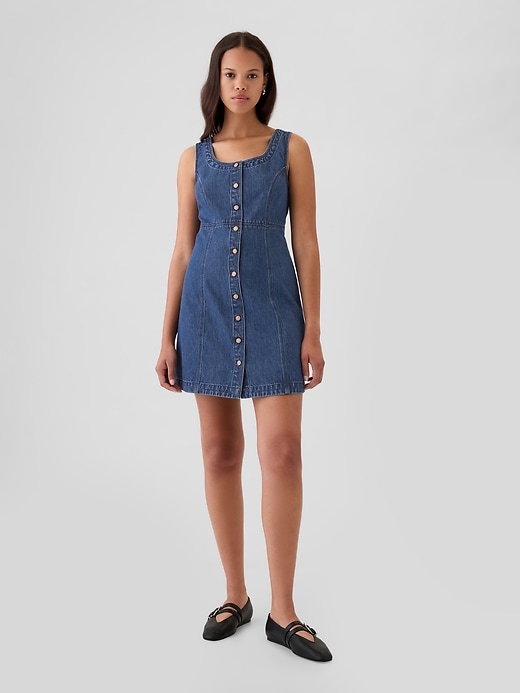 Image number 1 showing, Denim Mini Dress