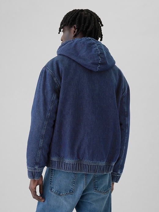 Image number 2 showing, Oversized Lined Denim Hoodie