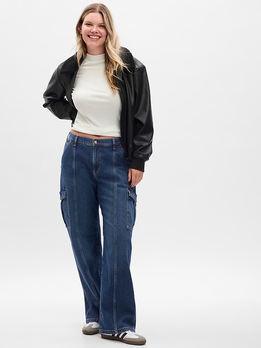 Image number 4 showing, Mid Rise ’90s Loose Cargo Jeans