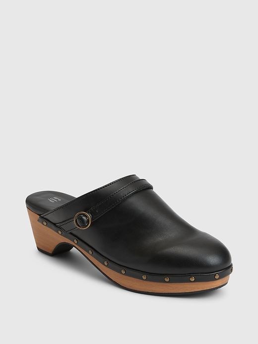 Image number 3 showing, Faux-Leather Clogs