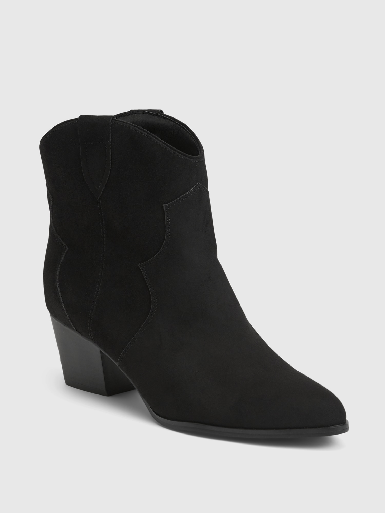 Faux-Suede Western Boots
