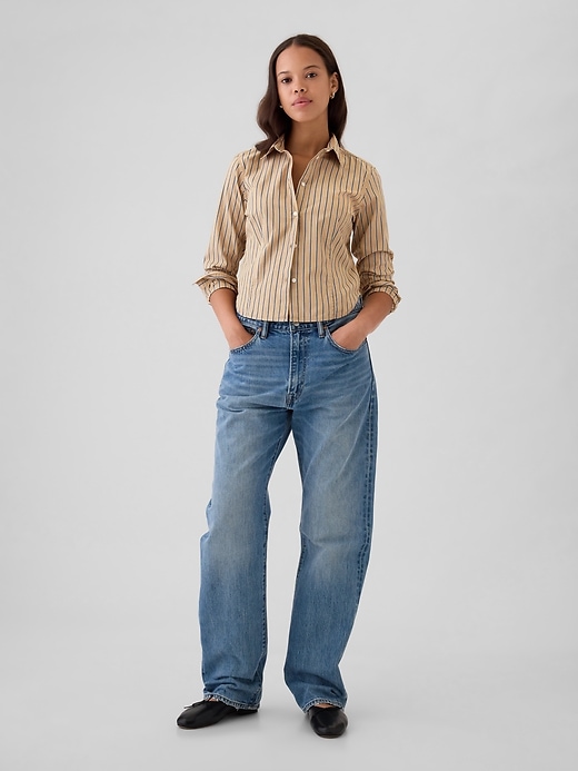 Image number 3 showing, Organic Cotton Cropped Shirt