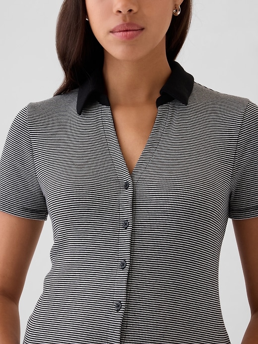 Image number 4 showing, Modern Rib Button Polo Shirt