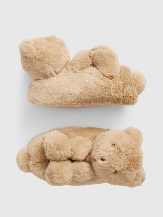 View large product image 1 of 1. Kids Cozy Bear Slippers