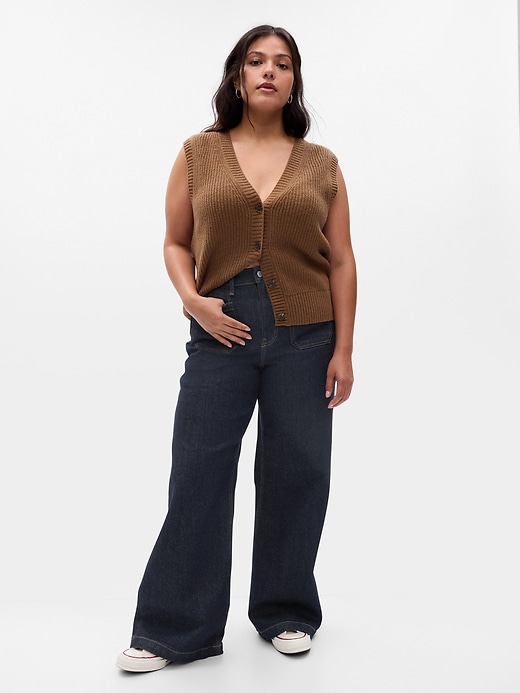 Image number 4 showing, High Rise Stride Wide-Leg Jeans