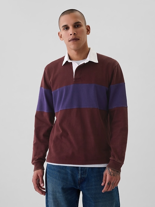 Image number 1 showing, Relaxed Rugby Polo Shirt