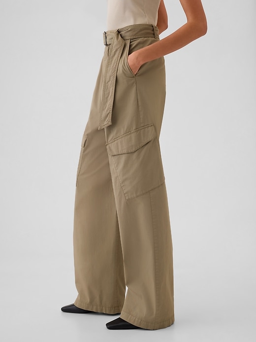 Image number 3 showing, High Rise Cargo Baggy Trousers