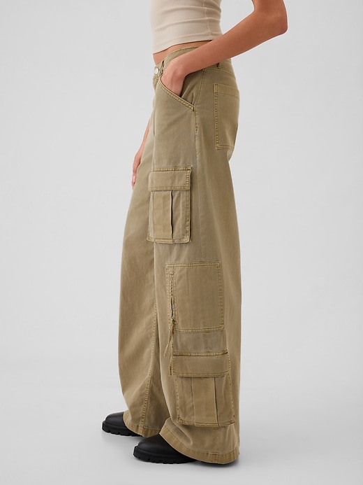 Image number 3 showing, Mid Rise Relaxed Cargo Pants