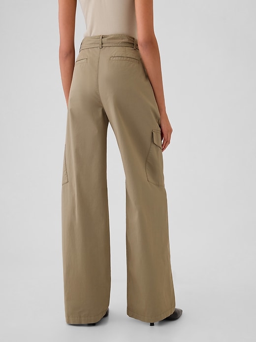 Image number 4 showing, High Rise Cargo Baggy Trousers