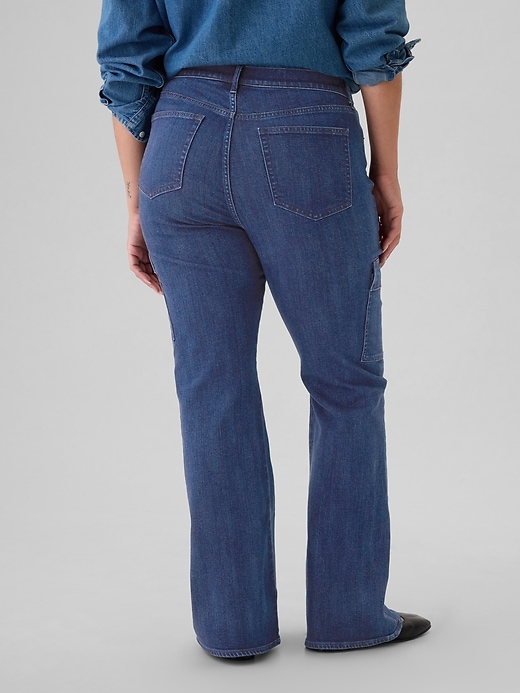 Image number 6 showing, High Rise '70s Flare Cargo Jeans