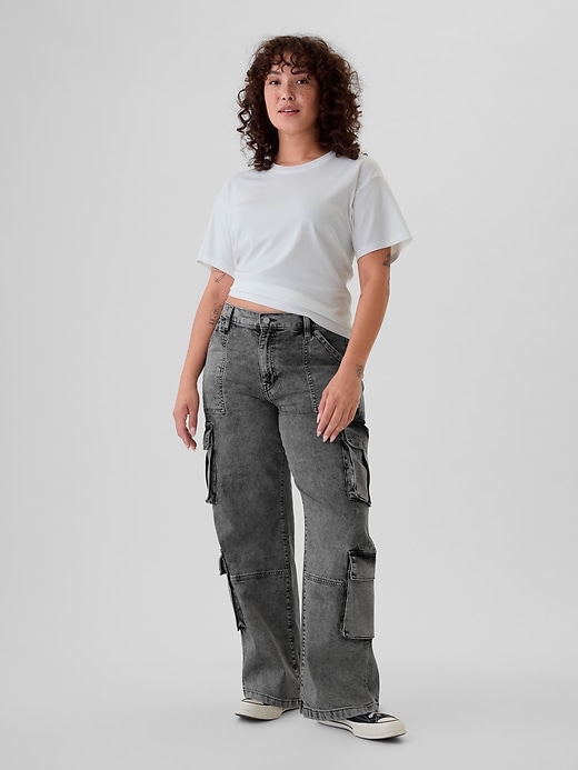 Image number 5 showing, Mid Rise Double Cargo '90s Loose Jeans