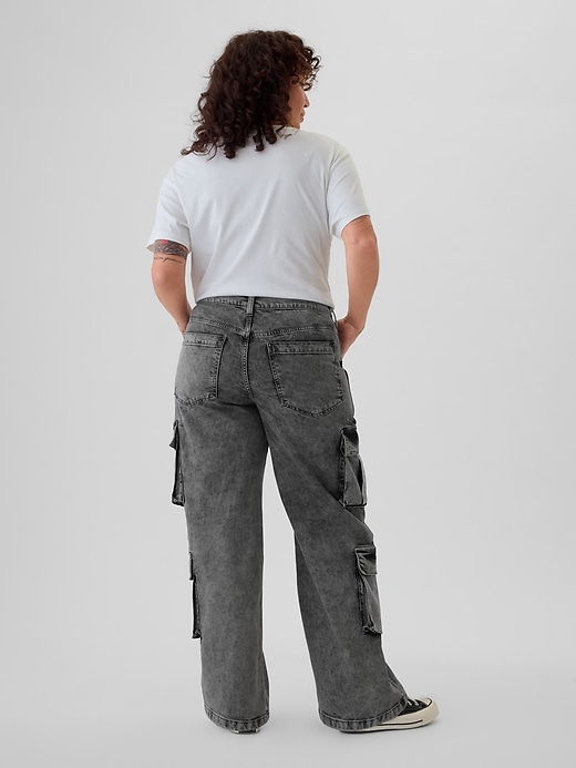 Image number 6 showing, Mid Rise Double Cargo '90s Loose Jeans