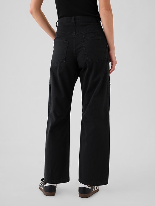 Image number 4 showing, Mid Rise Twill Barrel Pants