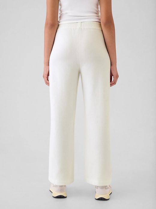 Image number 2 showing, Textured Wide-Leg Ankle Sweatpants