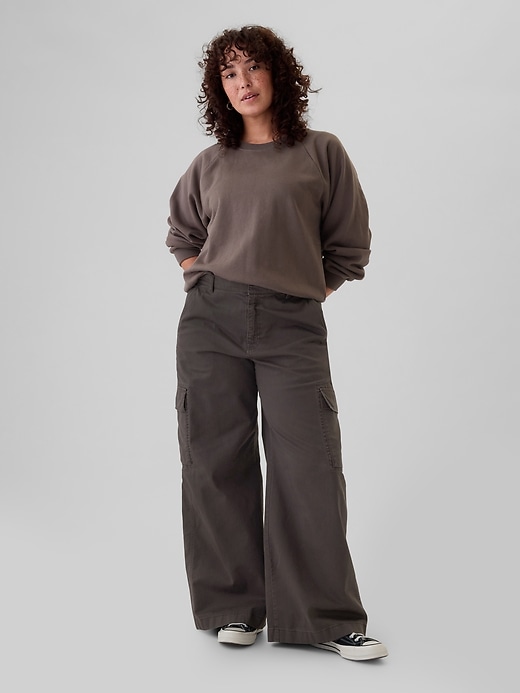 Image number 5 showing, Low Rise Cargo Baggy Khakis