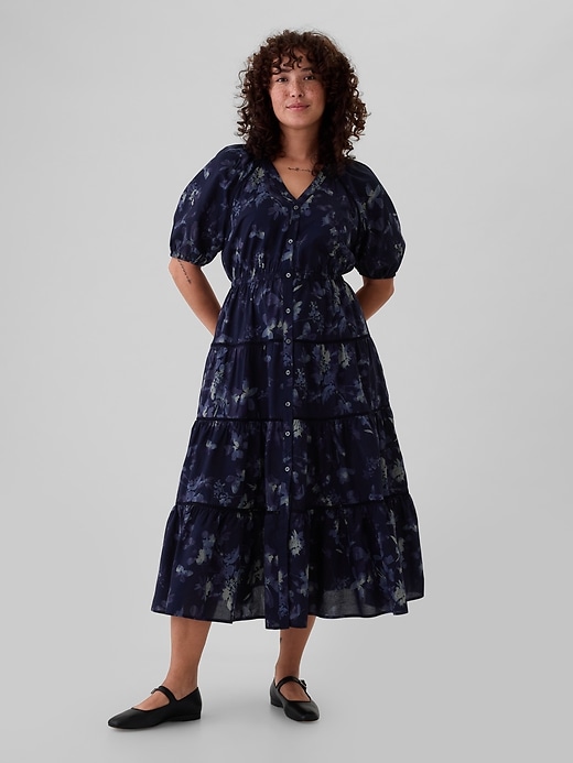 Image number 5 showing, Tiered Maxi Shirtdress