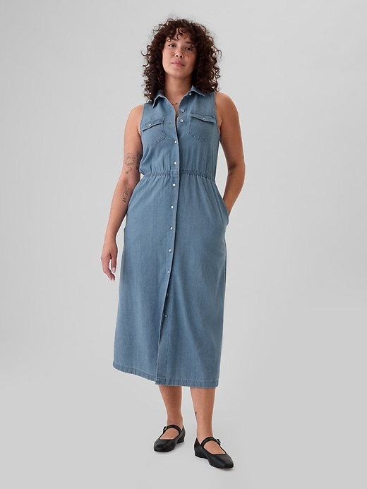 Image number 5 showing, GapHeritage Western Denim Midi Dress