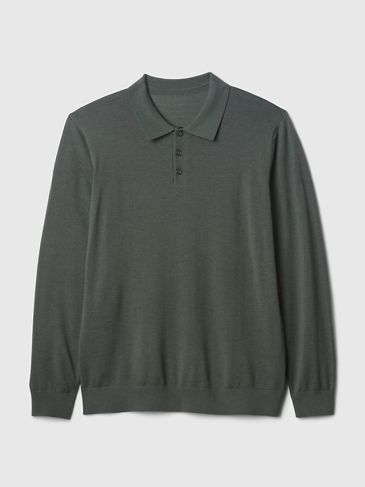 Image number 5 showing, Merino Polo Sweater