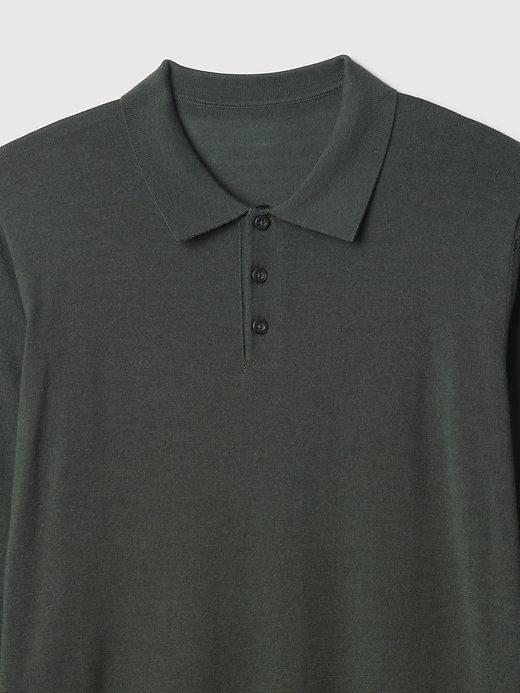 Image number 4 showing, Merino Polo Sweater