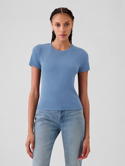 Image number 1 showing, Modern Rib Cropped T-Shirt